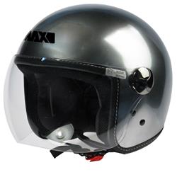 MAX HENRY Jethelm chrom/schwarz M