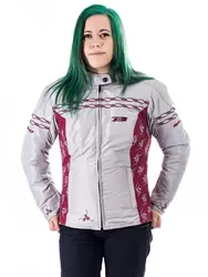 BELO ANGLINA Damenjacke hellgrau/d.rot L BELO ANGLINA Damenjacke hellgrau/d.rot L