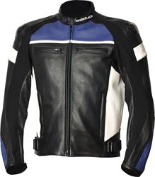 BELO MILANO Lederjacke schwarz/blau/weiss 48 BELO MILANO Lederjacke schwarz/blau/weiss 48