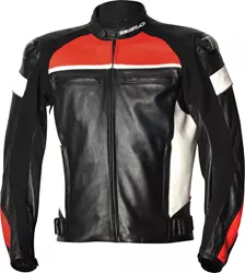 BELO MILANO Lederjacke schwarz/rot/weiss 52 BELO MILANO Lederjacke schwarz/rot/weiss 52