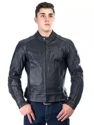 BELO CRUISE Lederjacke schwarz-braun antik XL BELO CRUISE Lederjacke schwarz-braun antik XL
