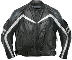BELO SPRINTER Damenlederjacke schwarz/silber 44