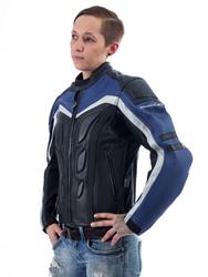 BELO SPRINTER Lederjacke schwarz/blau 54