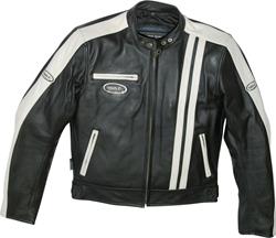 BELO MONZA Lederjacke schwarz/weiss XS BELO MONZA Lederjacke schwarz/weiss XS