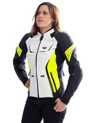 MACNA ORIENT Damen Lederjacke weiss/sw./n.gelb 46 MACNA ORIENT Damen Lederjacke weiss/sw./n.gelb 46