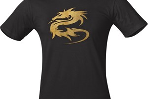 MADIF T-8163-MD T-Shirt schwarz/gold S