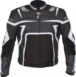 BERIK LJ-5888-BK SPIKE Lederjacke schwarz/weiss 50 BERIK LJ-5888-BK SPIKE Lederjacke schwarz/weiss 50