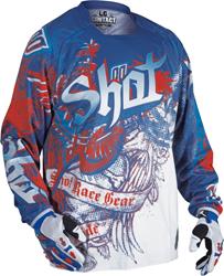 SHOT CONTACT OLD SCHOOL Jersey blau/rot L SHOT CONTACT OLD SCHOOL Jersey blau/rot L