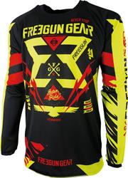 SHOT FREEGUN CONTACT TROOPER Jersey schwarz/neon gelb/rot XL SHOT FREEGUN CONTACT TROOPER Jersey schwarz/neon gelb/rot XL