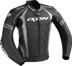 IXON FAMOUS Lederjacke schwarz/silber XL IXON FAMOUS Lederjacke schwarz/silber XL