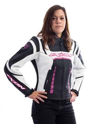 IXON FULGURA Damen Lederjacke schw./weiss/fuschia L IXON FULGURA Damen Lederjacke schw./weiss/fuschia L