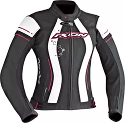 IXON ALCYONE Damenlederjacke sw./weiss/fuchsia S IXON ALCYONE Damenlederjacke sw./weiss/fuchsia S