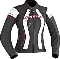 IXON ALCYONE Damenlederjacke sw./weiss/fuchsia XS IXON ALCYONE Damenlederjacke sw./weiss/fuchsia XS