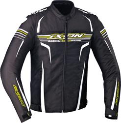 IXON STRIVER Herren Textiljacke sw/weiss/neongelb L IXON STRIVER Herren Textiljacke sw/weiss/neongelb L