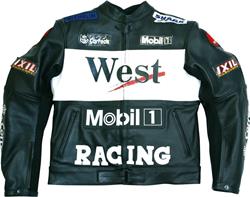 SPIDER WEST Lederjacke schwarz/weiss 3XL SPIDER WEST Lederjacke schwarz/weiss 3XL
