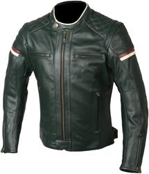 BOOSTER TOP Lederjacke olive grün M