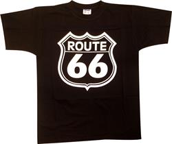 T-Shirt ROUTE 66 mit Druck schwarz M T-Shirt ROUTE 66 mit Druck schwarz M