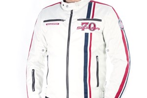 SEGURA STRIKE Textiljacke beige/rot/blau XXL