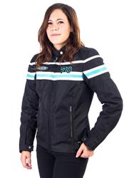 SEGURA TOM LADY Textiljacke schwarz/weiss/türkis 42 SEGURA TOM LADY Textiljacke schwarz/weiss/türkis 42