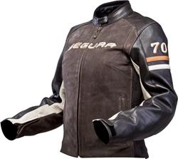 SEGURA SARATOGA LADY Lederjacke maron/weiss/orange 40 SEGURA SARATOGA LADY Lederjacke maron/weiss/orange 40