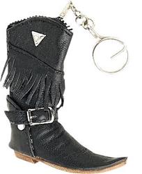 STIEFEL Leder Schlüsselanhänger schwarz