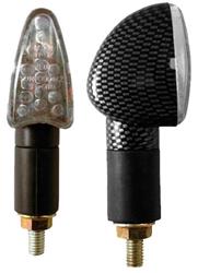 BIKE IT MINIBLINKER PFEIL LED 2cm Schaft carbon/Glas klar