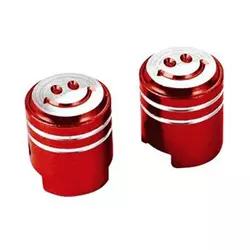 TUN´R VENTILKAPPE (Paar) Smiley rot TUN´R VENTILKAPPE (Paar) Smiley rot