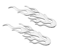 LAMPA FLAMMEN Aufkleber 2x13 cm chrom