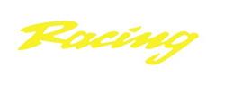 MM Aufkleber RACING-SCHRIFT 14cm gelb MM Aufkleber RACING-SCHRIFT 14cm gelb