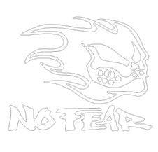 MM Aufkleber NO FEAR 10x9cm weiss MM Aufkleber NO FEAR 10x9cm weiss