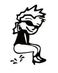 MM Aufkleber BAD GIRL 7x11cm schwarz MM Aufkleber BAD GIRL 7x11cm schwarz