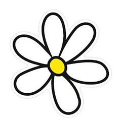 MM Aufkleber BLUME 6,5cm weiss MM Aufkleber BLUME 6,5cm weiss