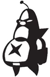 MM Aufkleber ELEKTRO-ROBOTER 7cm schwarz MM Aufkleber ELEKTRO-ROBOTER 7cm schwarz