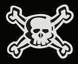 MM Reflexaufkleber TOTENKOPF 5x4cm