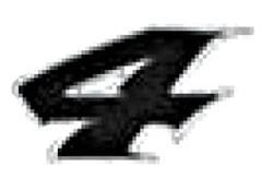 MM STARTNUMMER "4" schwarz 9cm