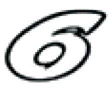 MM STARTNUMMER "6" weiss 9cm MM STARTNUMMER "6" weiss 9cm