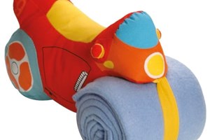 BOOSTER Motorbike TT Stoff m. Babydecke blau/rot 28,5cm