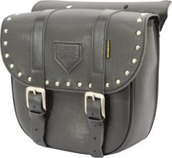 LONGRIDE CIL130A SATTELTASCHE 8 Liter mit Nieten schw. 29x26x12cm