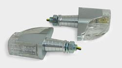 Blinkerset LED "E" rund transp./chrom