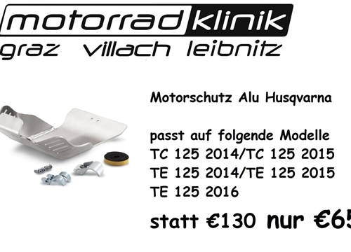 Motorschutz ALU Husqvarna statt €130.- nur €65 .- TC 125 2014/TC 125 2015/TE 125 2014/TE 125 2015/TE 125 2016