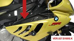 Carbon-Plakettenträger (oberes Teil des Verkleidungs-Seitenteils) für BMW S1000RR (2009-2018)