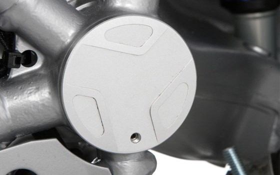 Schwingen-Lagerabdeckung EDGE-Design - silber - rechts - Bild 2