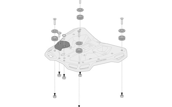 Adapterkit für ADVENTURE-RACK Gepäckträger. Für TRAX ADV/ION/EVO. Schwarz. - Bild 3