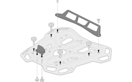 Adapterkit für ADVENTURE-RACK Gepäckträger. Für Givi/Kappa Monolock. Schwarz. - Bild 2