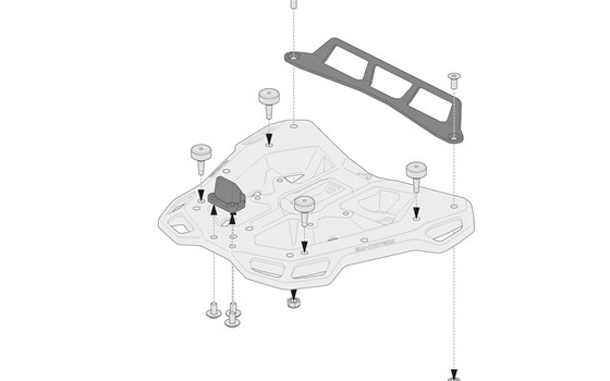 Adapterkit für ADVENTURE-RACK Gepäckträger. Für Givi/Kappa Monolock. Schwarz. - Bild 3