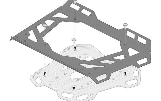 Erweiterung für ADVENTURE-RACK Gepäckträger. 45x30 cm. Aluminium. Schwarz. - Bild 2