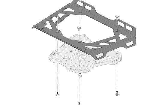 Erweiterung für ADVENTURE-RACK Gepäckträger. 45x30 cm. Aluminium. Schwarz. - Bild 3