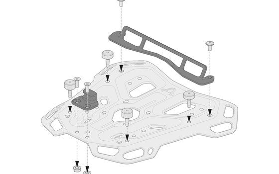 Adapterkit für ADVENTURE-RACK Gepäckträger . Für Shad. Schwarz. - Bild 2