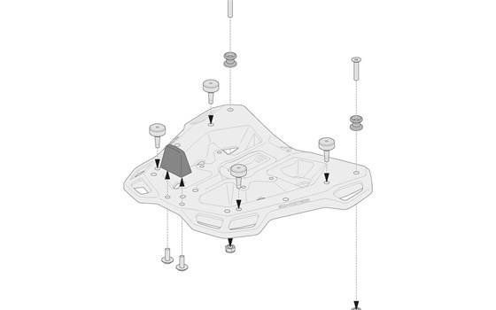 Adapterkit für ADVENTURE-RACK Gepäckträger . Für Shad. Schwarz. - Bild 3