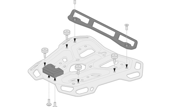 Adapterkit für ADVENTURE-RACK Gepäckträger. Für Shad 2. Schwarz. - Bild 2